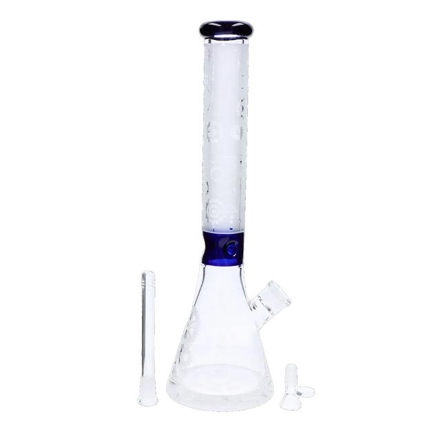 Frosted Engraved Water Pipe - 17 in.