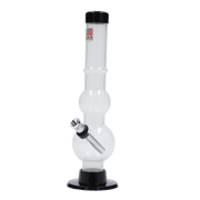 JM Plastics Double Bubble with Grip and Carb Hole Acrylic Water Pipe - 8 in.
