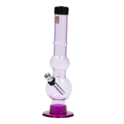 JM Plastics Double Bubble with Grip and Carb Hole Acrylic Water Pipe - 8 in.