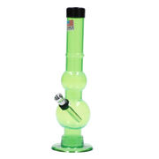 JM Plastics Double Bubble with Grip and Carb Hole Acrylic Water Pipe - 8 in.