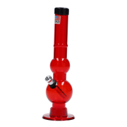 JM Plastics Double Bubble with Grip and Carb Hole Acrylic Water Pipe - 8 in.