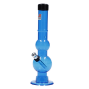 JM Plastics Double Bubble with Grip and Carb Hole Acrylic Water Pipe - 8 in.