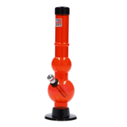 JM Plastics Double Bubble with Grip and Carb Hole Acrylic Water Pipe - 8 in.