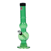 JM Plastics Double Bubble with Grip and Carb Hole Acrylic Water Pipe - 8 in.