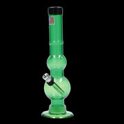 JM Plastics Double Bubble with Grip and Carb Hole Acrylic Water Pipe - 8 in.