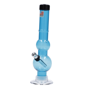 JM Plastics Double Bubble with Grip and Carb Hole Acrylic Water Pipe - 8 in.