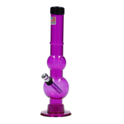 JM Plastics Double Bubble with Grip and Carb Hole Acrylic Water Pipe - 8 in.