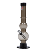JM Plastics Double Bubble with Grip and Carb Hole Acrylic Water Pipe - 8 in.