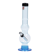JM Plastics Double Bubble with Grip and Carb Hole Acrylic Water Pipe - 8 in.