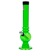 JM Plastics Bubble Base with Grip and Carb Hole Acrylic Water Pipe - 8 in.