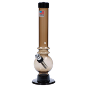 JM Plastics Bubble Base with Grip and Carb Hole Acrylic Water Pipe - 8 in.