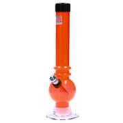 JM Plastics Bubble Base with Grip and Carb Hole Acrylic Water Pipe - 8 in.