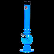 JM Plastics Bubble Base with Grip and Carb Hole Acrylic Water Pipe - 8 in.