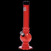 JM Plastics Bubble Base with Grip and Carb Hole Acrylic Water Pipe - 8 in.