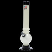 JM Plastics Bubble Base with Grip and Carb Hole Acrylic Water Pipe - 8 in.