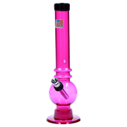 JM Plastics Bubble Base with Grip and Carb Hole Acrylic Water Pipe - 8 in.