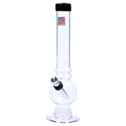 JM Plastics Bubble Base with Grip and Carb Hole Acrylic Water Pipe - 8 in.