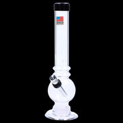 JM Plastics Bubble Base with Grip and Carb Hole Acrylic Water Pipe - 8 in.