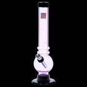 JM Plastics Bubble Base with Grip and Carb Hole Acrylic Water Pipe - 8 in.
