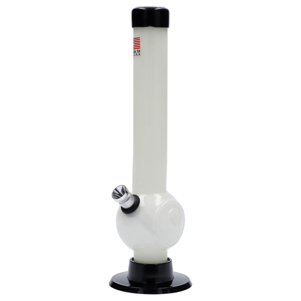 JM Plastics Magic 8 Ball Base with Carb Hole Acrylic Water Pipe - 8 in.