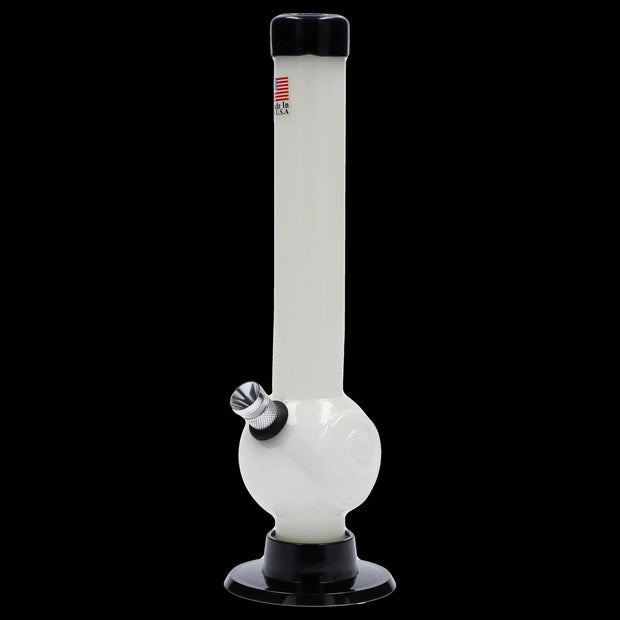 JM Plastics Magic 8 Ball Base with Carb Hole Acrylic Water Pipe - 8 in.