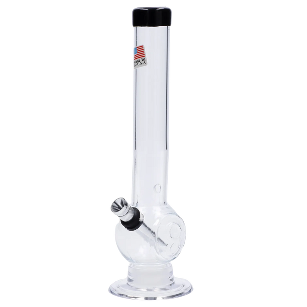 JM Plastics Magic 8 Ball Base with Carb Hole Acrylic Water Pipe - 8 in.