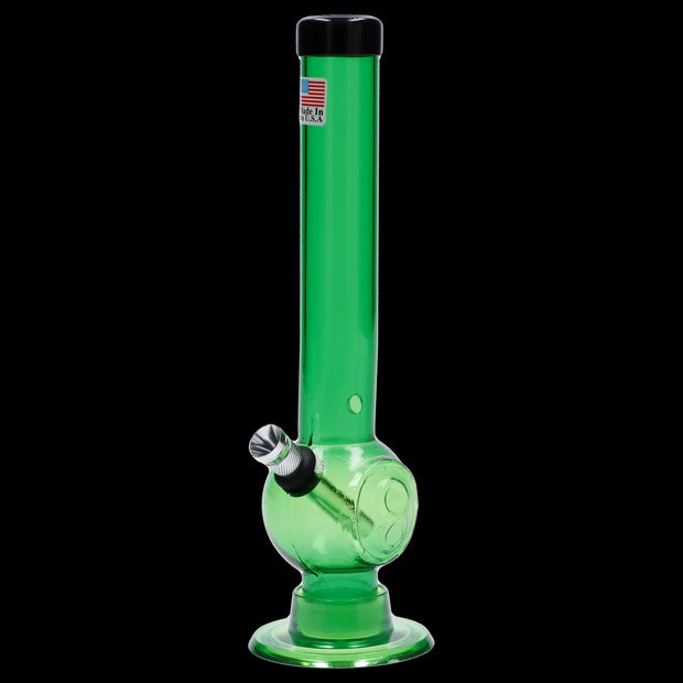 JM Plastics Magic 8 Ball Base with Carb Hole Acrylic Water Pipe - 8 in.