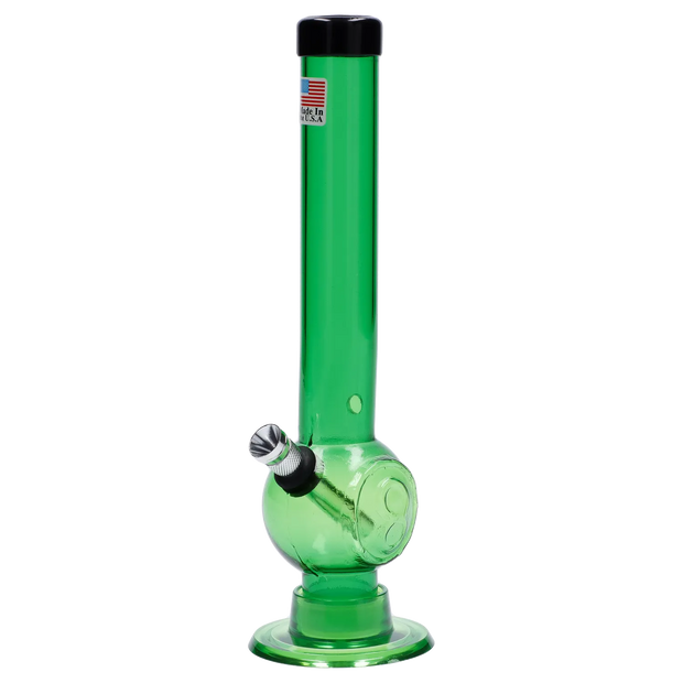 JM Plastics Magic 8 Ball Base with Carb Hole Acrylic Water Pipe - 8 in.