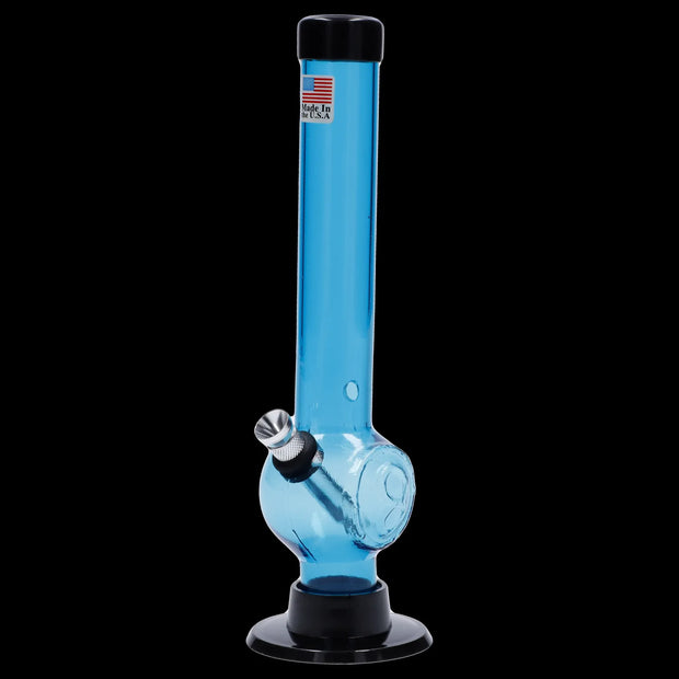 JM Plastics Magic 8 Ball Base with Carb Hole Acrylic Water Pipe - 8 in.