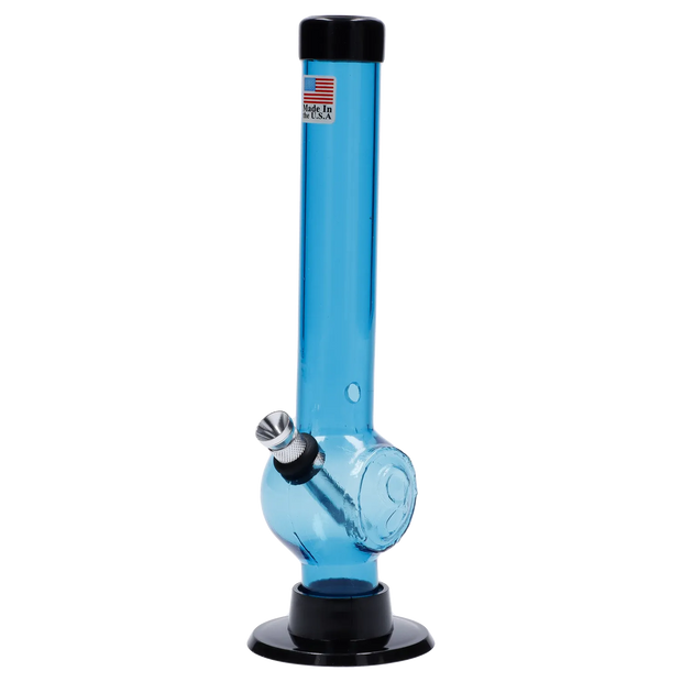 JM Plastics Magic 8 Ball Base with Carb Hole Acrylic Water Pipe - 8 in.