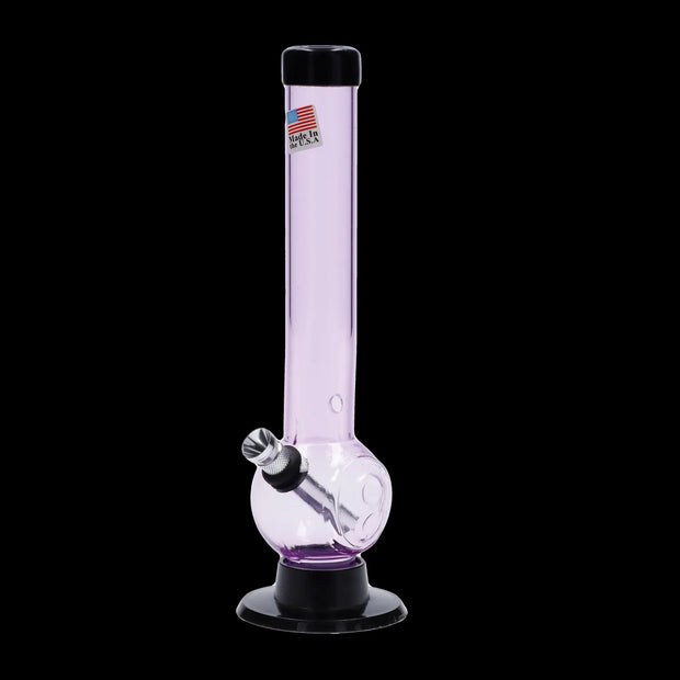 JM Plastics Magic 8 Ball Base with Carb Hole Acrylic Water Pipe - 8 in.