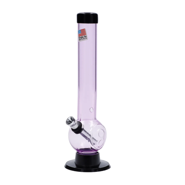 JM Plastics Magic 8 Ball Base with Carb Hole Acrylic Water Pipe - 8 in.