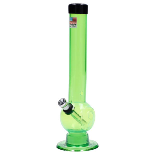 JM Plastics Magic 8 Ball Base with Carb Hole Acrylic Water Pipe - 8 in.