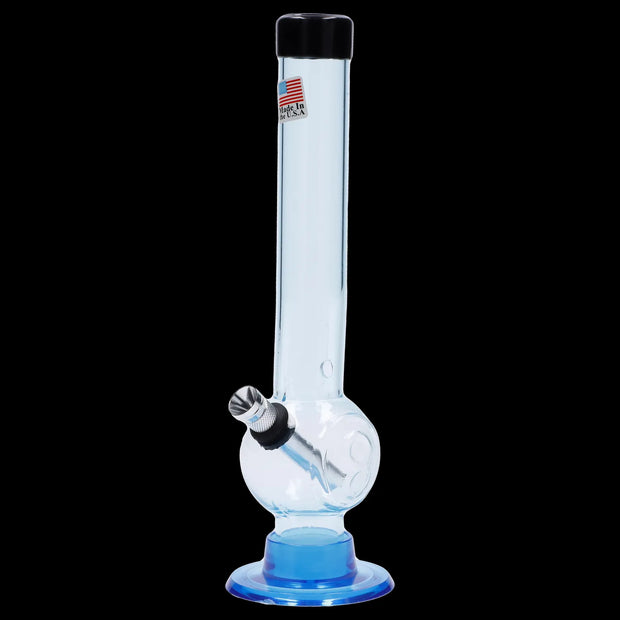 JM Plastics Magic 8 Ball Base with Carb Hole Acrylic Water Pipe - 8 in.