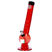 JM Plastics Bent Neck with Grip and Carb Hole Acrylic Water Pipe - 8 in.