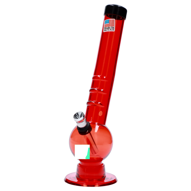 JM Plastics Bent Neck with Grip and Carb Hole Acrylic Water Pipe - 8 in.