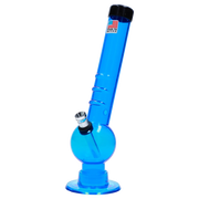 JM Plastics Bent Neck with Grip and Carb Hole Acrylic Water Pipe - 8 in.
