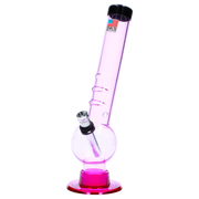 JM Plastics Bent Neck with Grip and Carb Hole Acrylic Water Pipe - 8 in.