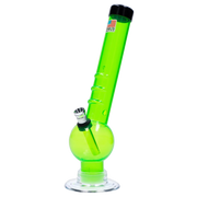 JM Plastics Bent Neck with Grip and Carb Hole Acrylic Water Pipe - 8 in.