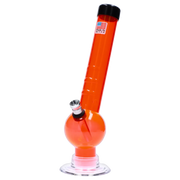 JM Plastics Bent Neck with Grip and Carb Hole Acrylic Water Pipe - 8 in.