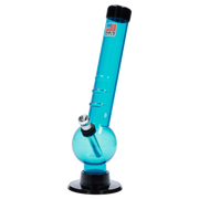 JM Plastics Bent Neck with Grip and Carb Hole Acrylic Water Pipe - 8 in.