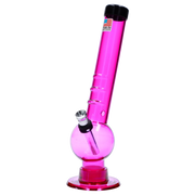 JM Plastics Bent Neck with Grip and Carb Hole Acrylic Water Pipe - 8 in.