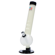 JM Plastics Bent Neck with Grip and Carb Hole Acrylic Water Pipe - 8 in.