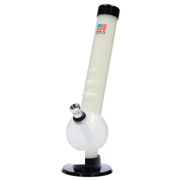 JM Plastics Bent Neck with Grip and Carb Hole Acrylic Water Pipe - 8 in.