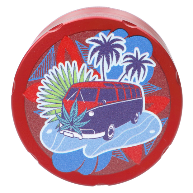 Cabana Cannabis Co. 3-Stage Grinder Surfari Red