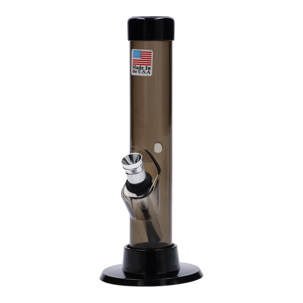 JM Plastics Mini Matching Straight Tube with Carb Hole Acrylic Water Pipe - 6 in.