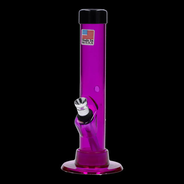 JM Plastics Mini Matching Straight Tube with Carb Hole Acrylic Water Pipe - 6 in.