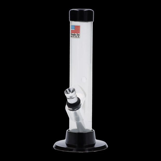 JM Plastics Mini Matching Straight Tube with Carb Hole Acrylic Water Pipe - 6 in.