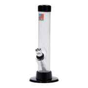 JM Plastics Mini Matching Straight Tube with Carb Hole Acrylic Water Pipe - 6 in.