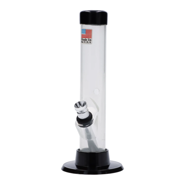 JM Plastics Mini Matching Straight Tube with Carb Hole Acrylic Water Pipe - 6 in.